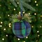 Northlight Tartan Plaid Pine Needle Christmas Ball Ornament - 4" - Green and Blue